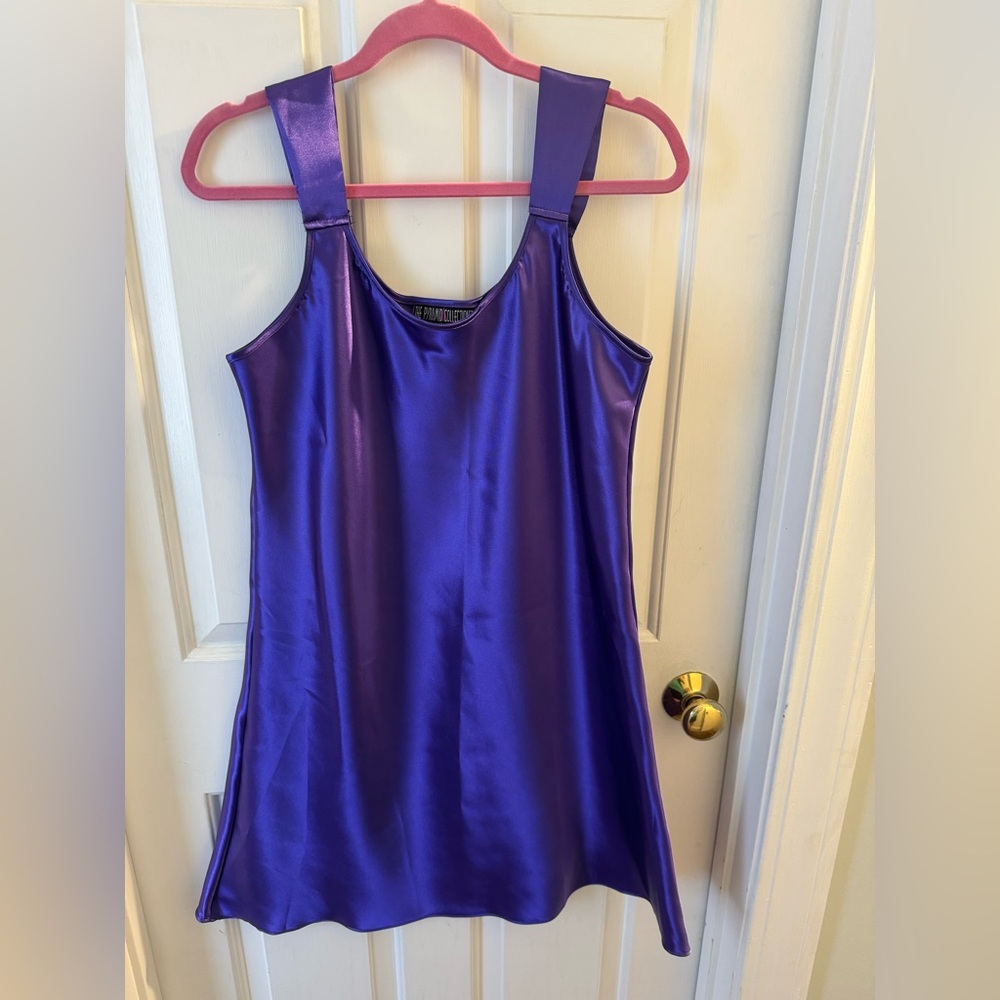 The Pyramid Collection Shimmering Purple Mini Dress